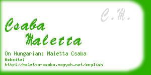csaba maletta business card